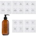 thumbnail image 1 of 5 Sheets PVC Adhesive Bathroom Sorting Storage Stickers Waterproof Soap Labels for Bathroom Can/Bottles with Black Word Grass Pattern 230x200x0.2mm Sticker: 95x80mm 4pcs/sheet 5 sheets/bag, 1 of 9