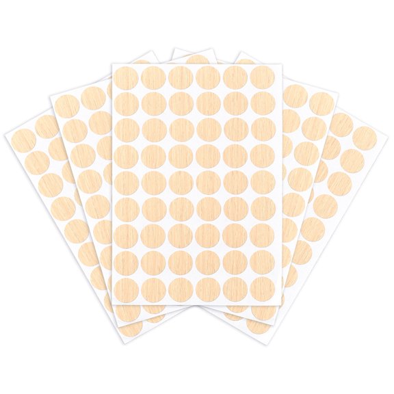 5 Sheets PVC Self-Adhesive Stickers Decorative Stickers Flat Round Moccasin 211x145x0.5mm DIY