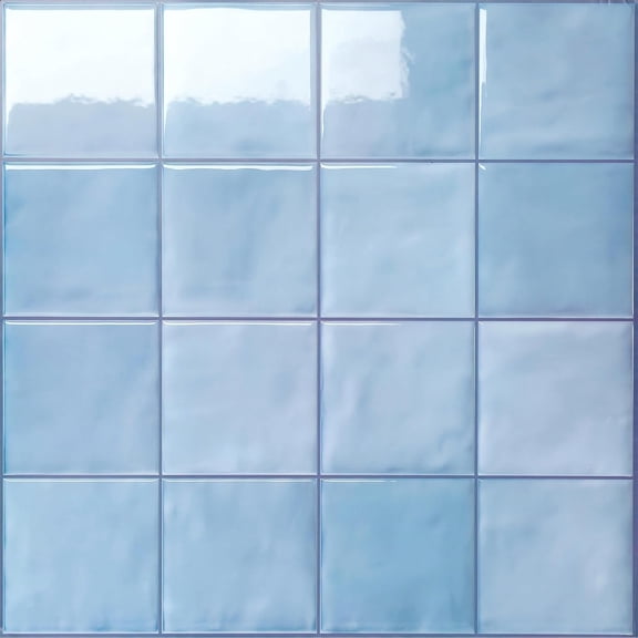 Fancy-Fix 5 Pcs Peel and Stick Backsplash,3D Adhesive Wall Tiles-Spring Stream 12"x12" 3D Self Adhesive Wall Tiles, Backsplash For Wall, Light Blue Modern Premium Peel and Stick for Kitchen