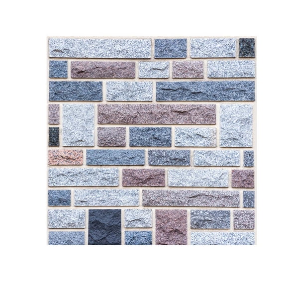 5 Sheets Peel and Stick Tile Backsplash, Simulation Self-stick Wall Stickers, Bathroom Color Marble Tiles, Kitchen Bathroom Decor