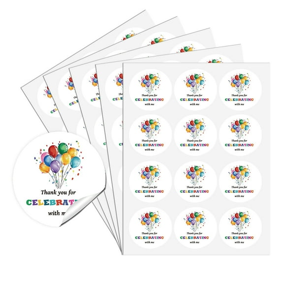 5 Sheets Round Dot PVC Waterproof Decorative Sticker Labels Self Adhesive Car & Word Decals for Sealing bag Decoration Balloon 232x175x0.2mm Sticker: 50mm 12pcs/sheet