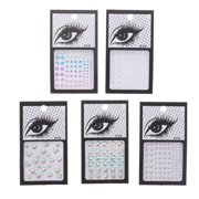 SOAC 5 Sheets Sticker Earrings Stick On Earrings Face Gems Pearl Stickers Nail Rhinestones
