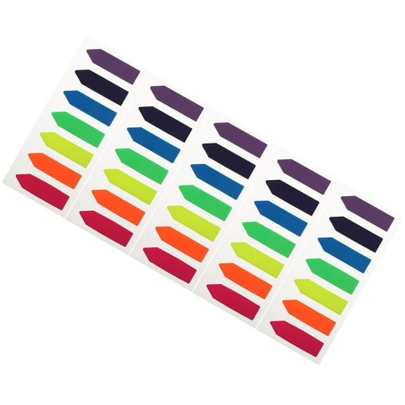 5 Sheets Transparent Arrow Label Stickers Paper Page Marker Pads Sticky Index Markers Paper Page Label
