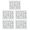 5 Sheets Vinyl Numbers Stickers Trashcan Number Background Number