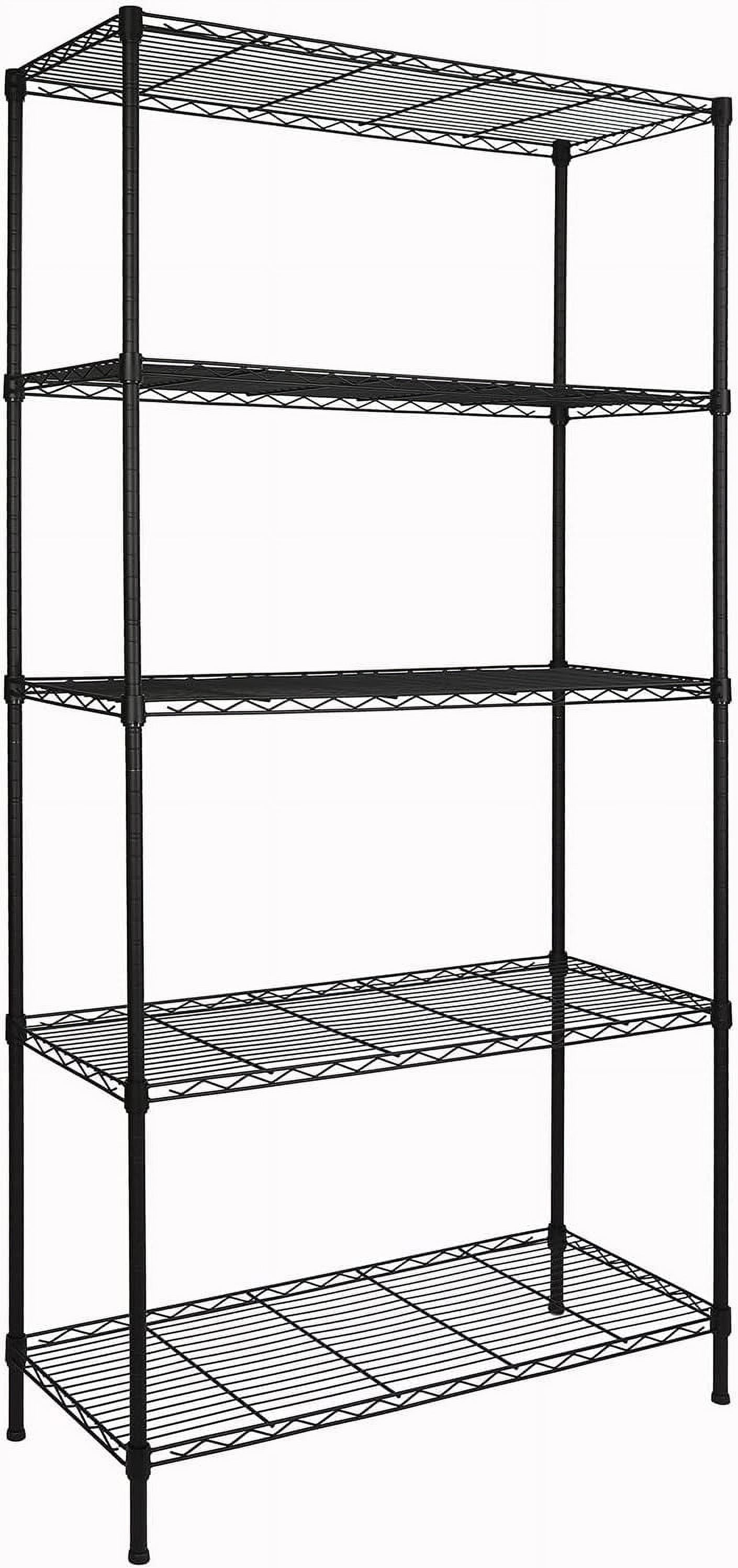 5Shelf Adjustable Heavy Duty Storage Shelving Unit, Metal Organizer
