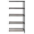 thumbnail image 1 of 5-Shelf Black Wire Shelving Add-On Unit - 18 x 36 x 54 in., 1 of 1