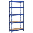 thumbnail image 1 of 5-Shelf Boltless & Adjustable Steel Storage Shelf Unit, Blue, Holds up to 330 lb Per Shelf, 1 of 5