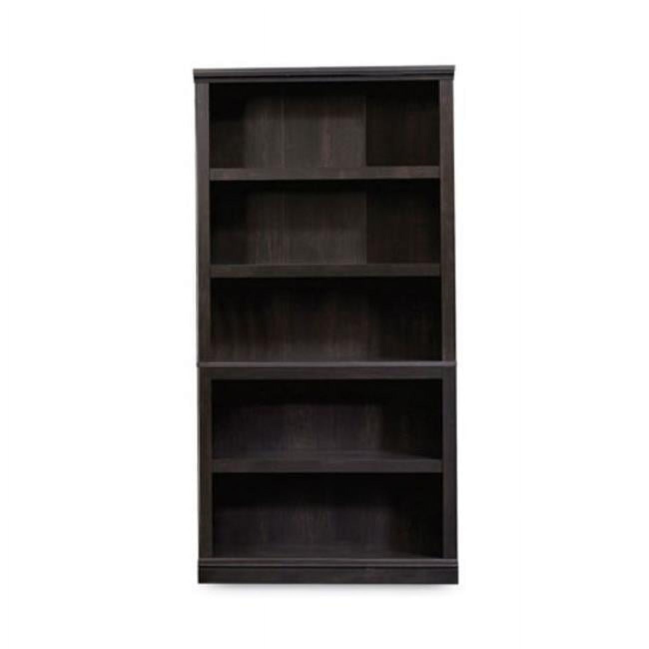 Estate Black Adjustable 5-Shelf Tall Bookcase for Elegant Storage