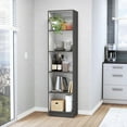 thumbnail image 1 of 5-Shelf Bookcase for Decor | Display Collectibles and Books | Pine and Particle Board | Easy Assembly for Quick Use, 1 of 2
