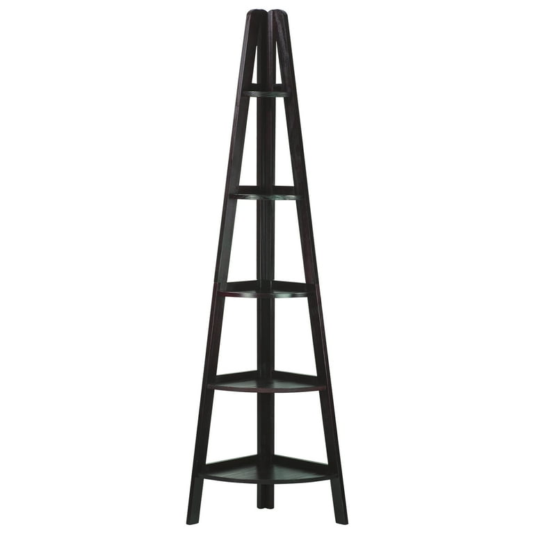 5 shelf corner ladder bookcase deals