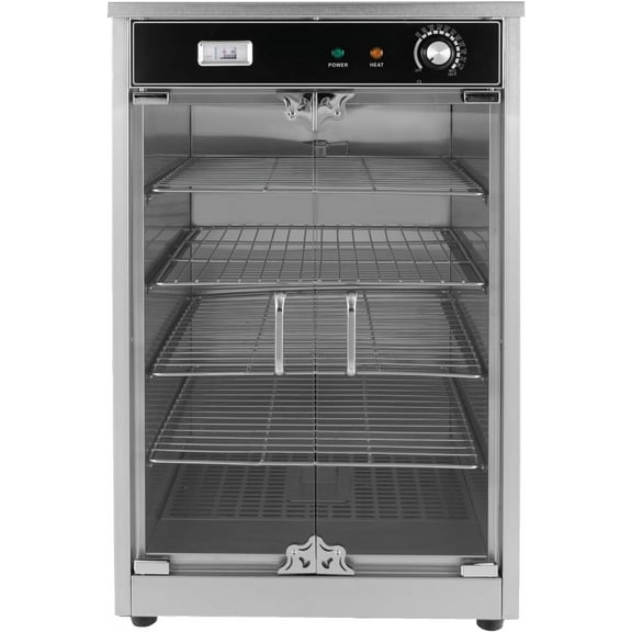 5-Shelf Electric Commercial Hot Box Food Warmer for Pizza,Countertop Heated Holding Cabinet,110V, 600W Food Warmer for Catering, with Thermometer and Adjustable Thermostat