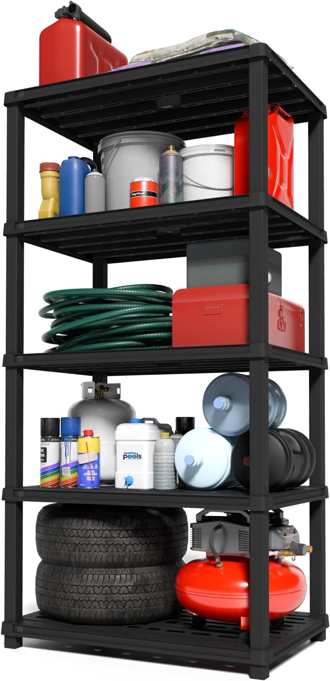 Large Storage Racking Shelf 5-Shelf Extra Deep Storage Shelves, 1000lb Capacity, 75