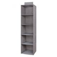 thumbnail image 1 of 5 Shelf Heavy Duty Hanging Closet Organizer – Collapsible Closet Dresser With Drawers For Clothes, Shoes & Bags, Space Saving Hanging Storage For Wardrobe Organization, 1 of 8