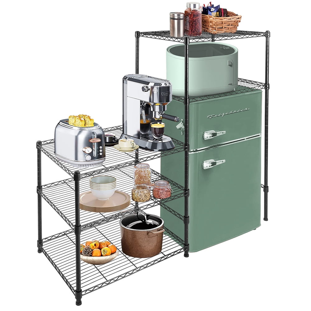 5 Shelf Metal Shelving Unit, 5 Shelf Black Wire Storage Shelves, Height