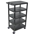 thumbnail image 1 of LUXOR BC50-B Structural Foam Plastic Utility Cart with Five Flat-Shelves Each with .25" Retaining Lip, 300 Lbs. Capacity, Black, 1 of 4