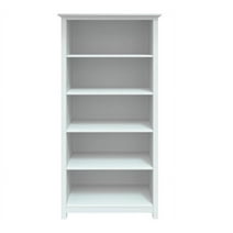 Glossy White 5-Shelf Bookcase main image 1