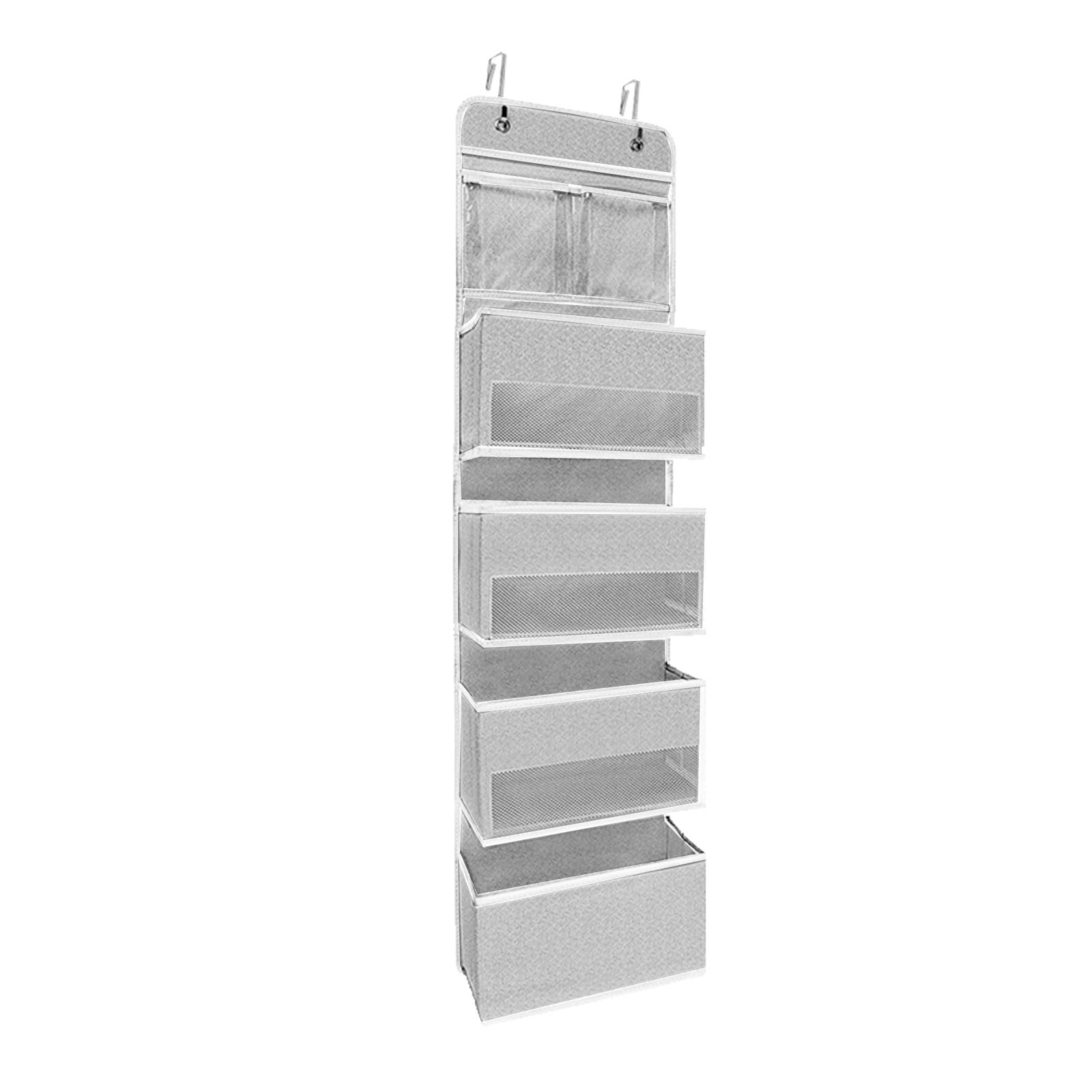 5 Shelf Over The Door Hanging Organizer Storage With 7 Pockets Wall ...