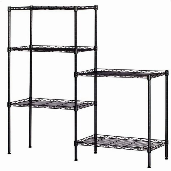 5-Shelf Shelving  Metal Organizer Wire Rack with adjustable shelves