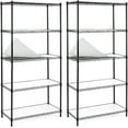 5Shelf Shelving Unit, Adjustable, Heavy Duty Carbon Steel Wire Shelves