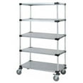 thumbnail image 1 of 5-Shelf Solid Shelving Stem Caster Cart - 63 in., 1 of 1