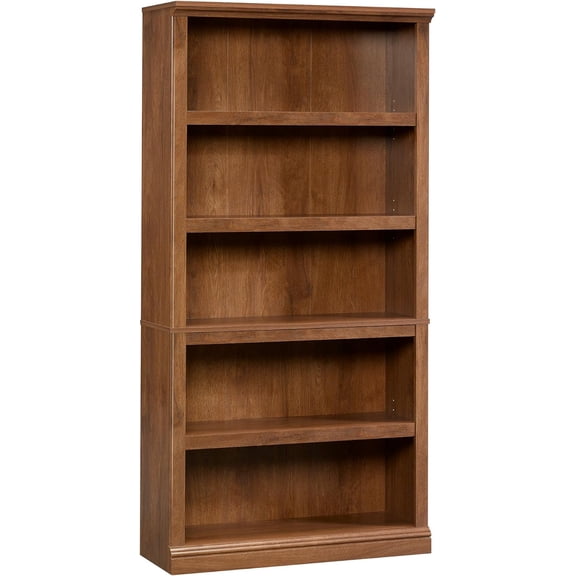 5-Shelf Split Bookcase/ Book shelf, Oiled Oak finish