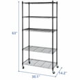 WDZS 5 Shelf Storage Wire Shelves Closet Bathroom Organizers Metal ...