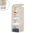 thumbnail image 1 of 4-Shelf Sweater Closet Organizer-Beige,Closet Hanging Organizer,Sweater Storage Organizers,Hanging Shelves,Portable Closets,Hanging closet organizer, 1 of 8