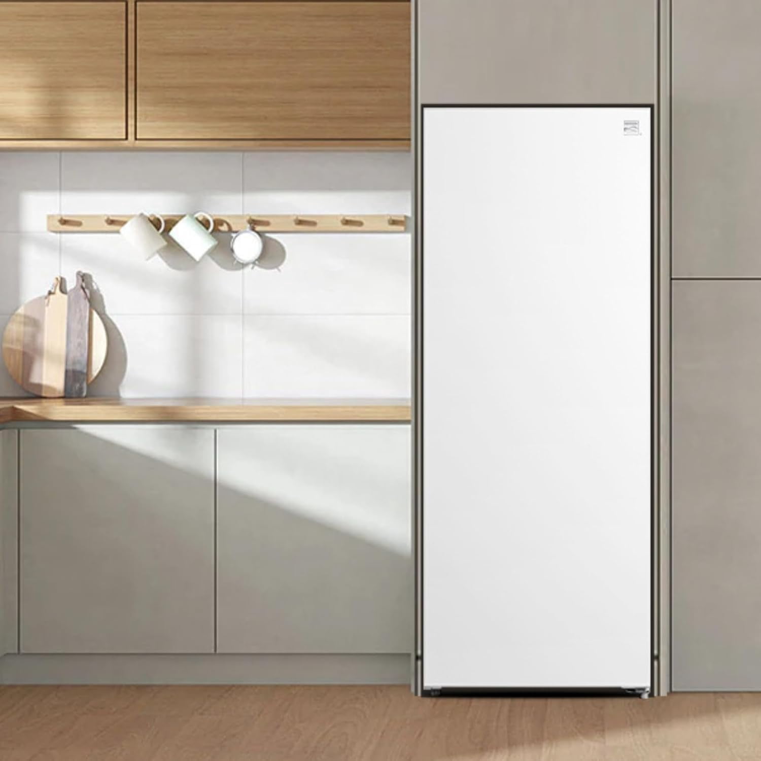 5 Shelves Convertible Refrigerator/Freezer,  Cu. Ft. Capacity, Garage Ready, Auto Defrost, Ideal for Meat Storage, White