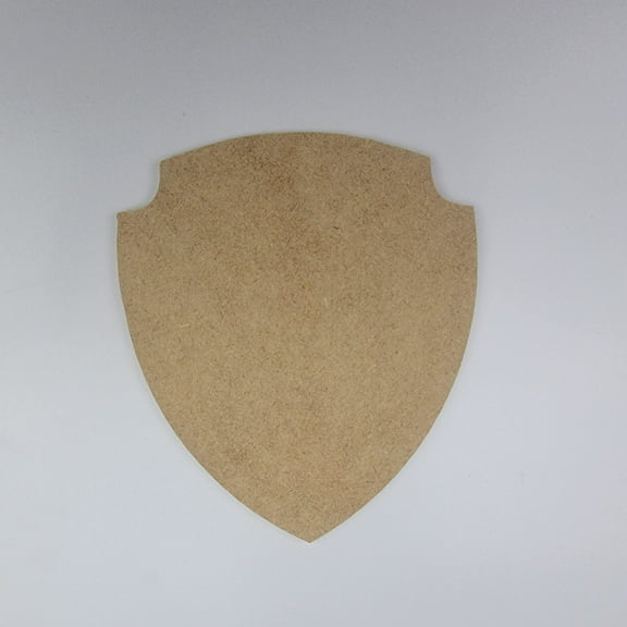 5" Shield, Unfinished MDF Art Shape by Wooden Craft Cutouts