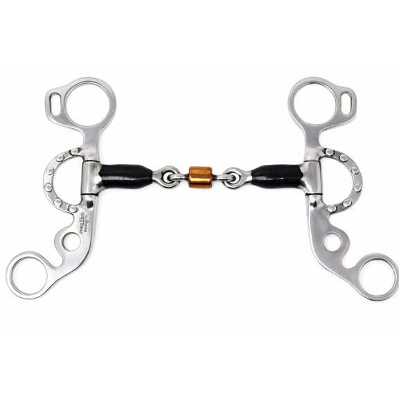 5" Short Shank Sweet Iron Dog Bone Snaffle w/ Copper Roller Horse Bit 35667B