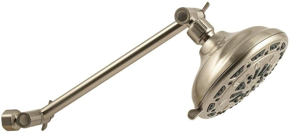 5" Shower Head w/ 10" Adjustable Metal Arm Padro Shower head Shower head with handheld Shower heads Shower head Handheld shower heads Rain setting shower heads Showerheads & handheld shower