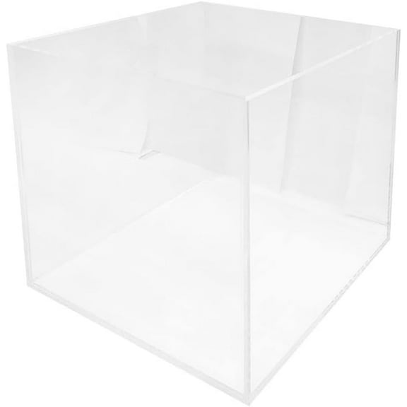 5 Sided Lucite Acrylic Cube Bin Display 12''L x 12''W x 12''H