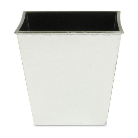 5" Silver Recycled Plastic Indoor Outdoor Square Nursery Pot