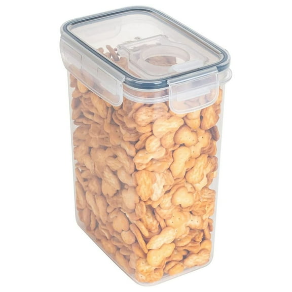 5 Single Clear Plastic Storage Jars Fresh Storage Airtight Jars Kitchen Airtight Jars With Lids,Square Storage Containers,Plastic Food Containers,Grocery Storage Jar(transparent,5.9*3.22*8.07)
