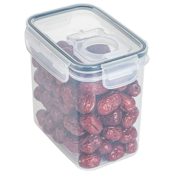 5 Single Clear Plastic Storage Jars Fresh Storage Airtight Jars Kitchen Airtight Jars With Lids,Square Storage Containers,Plastic Food Containers,Grocery Storage Jar(transparent,5.9*3.34*5.9")