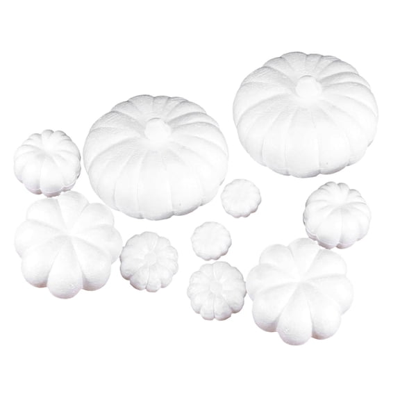 5 Sizes 10pcs Foam Craft Pumpkins for DIY & Decorations Lifelike Solid Pumpkin for Fall, Thanksgiving, Christmas, Home and Party Decor