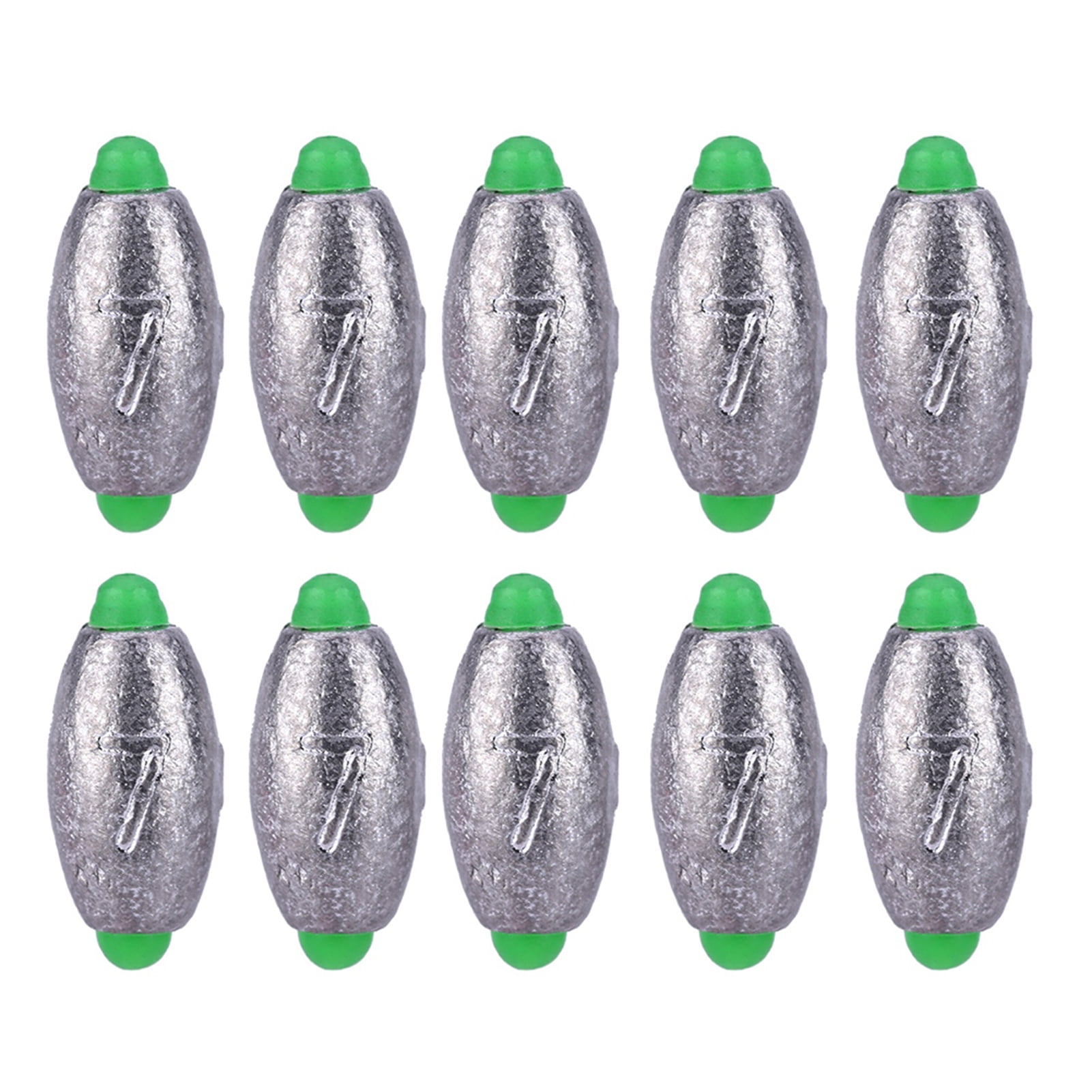 5 Sizes Assorted Removable Split Shot Fishing Sinker Set, 10 Pieces per ...