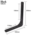 thumbnail image 1 of 5 Sizes Black/White Color Shelf Support Bracket Heavy Support Bench Table Bracket Adjustable Wall Mounted Triangle Angle Bracket BLACK 10INCH, 1 of 8