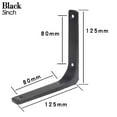 thumbnail image 1 of 5 Sizes Black/White Color Shelf Support Bracket Heavy Support Bench Table Bracket Adjustable Wall Mounted Triangle Angle Bracket BLACK 5INCH, 1 of 8