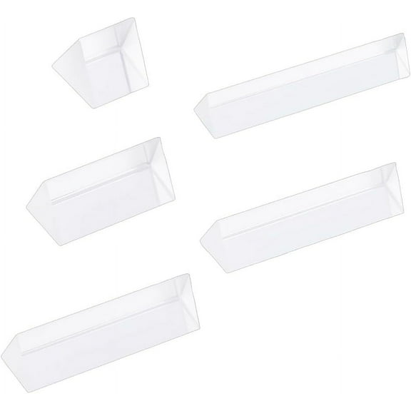 5 Sizes Optical Triangular Rainbow Photography 0.9/1.9/3.2/3.9/5.9inch Labs Equilateral Glass Prisms Light Spectrum for Teaching Light Spectrum Physics Clear