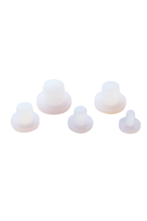5 Sizes Silicone Belly Button Plugs - Helps Shape Navel After Surgery, Smooth Material, Make Navel Beautiful, Directions Included, For Liposuction/Cosmetic Patients, Ensure Clean & Dry Use