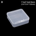 thumbnail image 1 of 5 Sizse Fishing Tools Accessories Sundries Organizer Square Small Items Case Transparent Storage Box Jewelry Beads Container Packing Boxes 7.4X7.4X2.6CM, 1 of 8