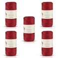 thumbnail image 1 of 5 Skeins of Sensy Premium 2mm 251 Yards Sparkle Polyester Rope 90% Polypropylene 10% Polyester Cord Macrame Cord 2mm Crochet Bag Cord Macrame Rope Crochet Thread for Knitter (Dark Red Multi Sparkle), 1 of 5