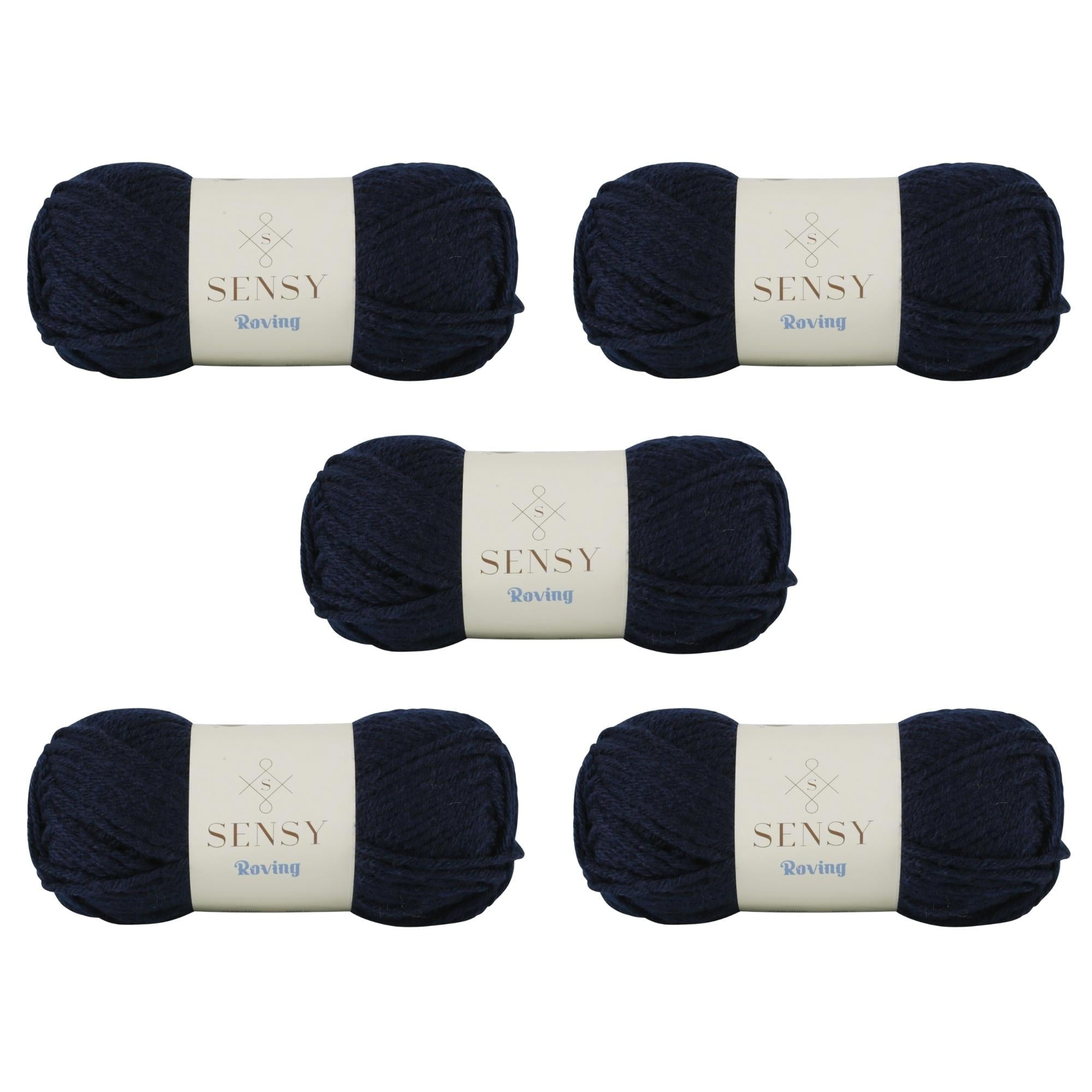 Sensy Multi-Color Roving Yarn - 3 Skeins (3.5oz Each, 132 Yards, Bulky Weight) - View #2