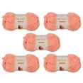thumbnail image 1 of 5 Skeins of Sensy Velvet Yarn for Crocheting, Baby Blanket Yarn, Chenille Yarn, Amigurumi Yarn, 3.5 oz, 132 Yards, Gauge 5 Bulky (Salmon), 1 of 8