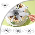 thumbnail image 1 of 5-Slice Cake Cutter Press, Stainless Steel Round Pie Divider with Side Handles Pie & Cheesecake Slicer Marker Pizza Cutting Baking Tool for Uniform Portions Bakeries and Home Use, 1 of 5