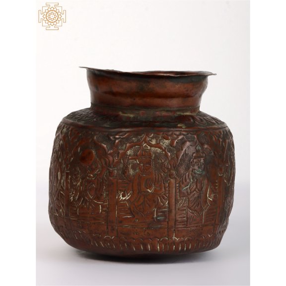 5" Small Dashavatara Kalash in Copper