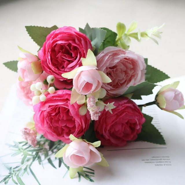 5 Small Roses Persian Rose Simulation Flower Fake Flower Bouquet Rose