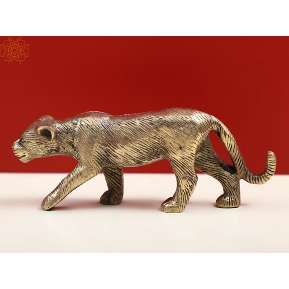 5" Small Size Black Panther Brass Figurine