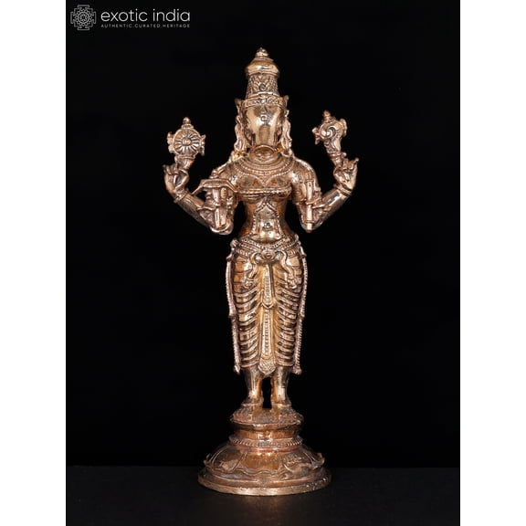 5" Small Standing Goddess Varahi Bronze Statue